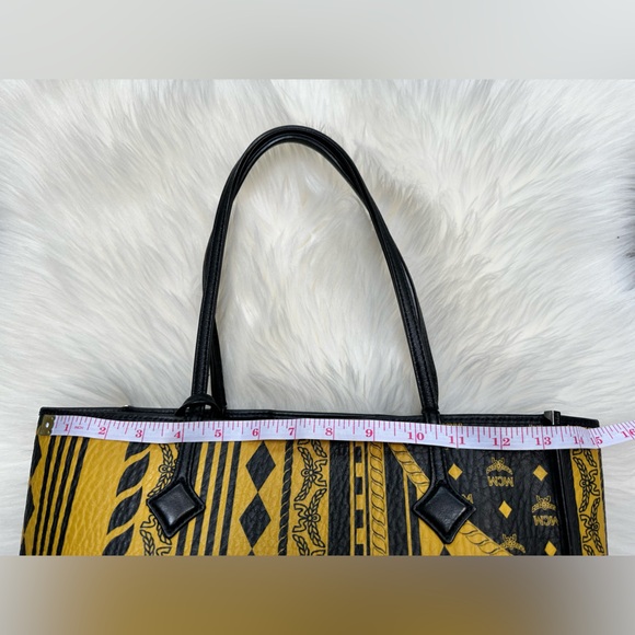 MCM Geometric Black and Yellow Tote - Picture 7 of 14